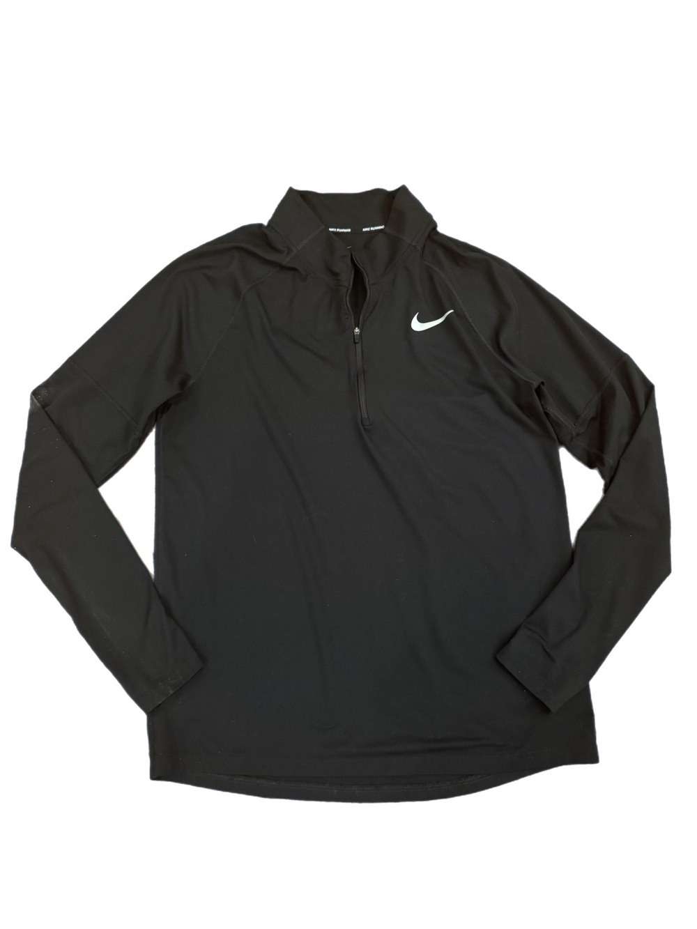 Nike Running Women’s Large Black Quarter-Zip Performance Pullover Stretch Large